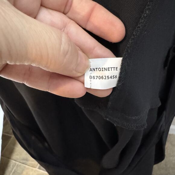 Diane Von Furstenberg Black wrap dress Antoinette Size 10 Short Sleeve - Picture 7 of 7